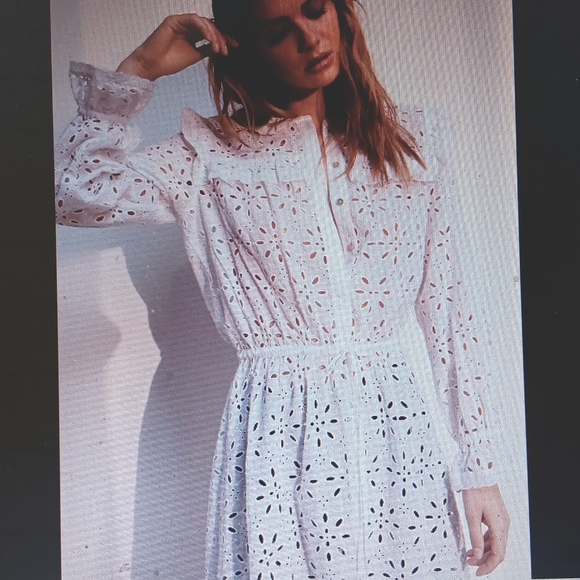 ARITZIA WILFRED LA BOHEME Gaia EYELET MIDI...MEDIUM - Picture 1 of 9